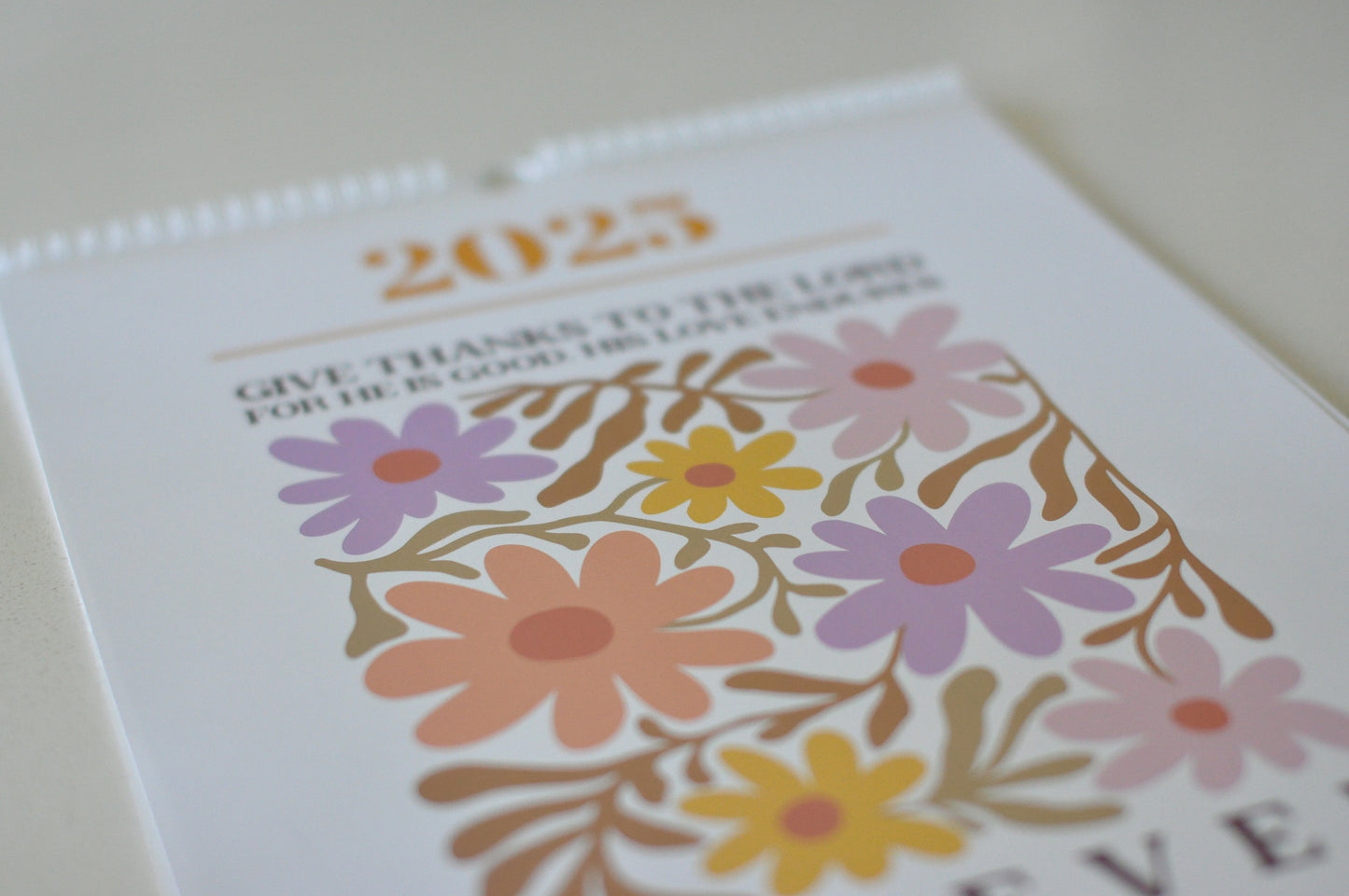 2025 Floral Boho Calendar | Inspirational Bible Verses