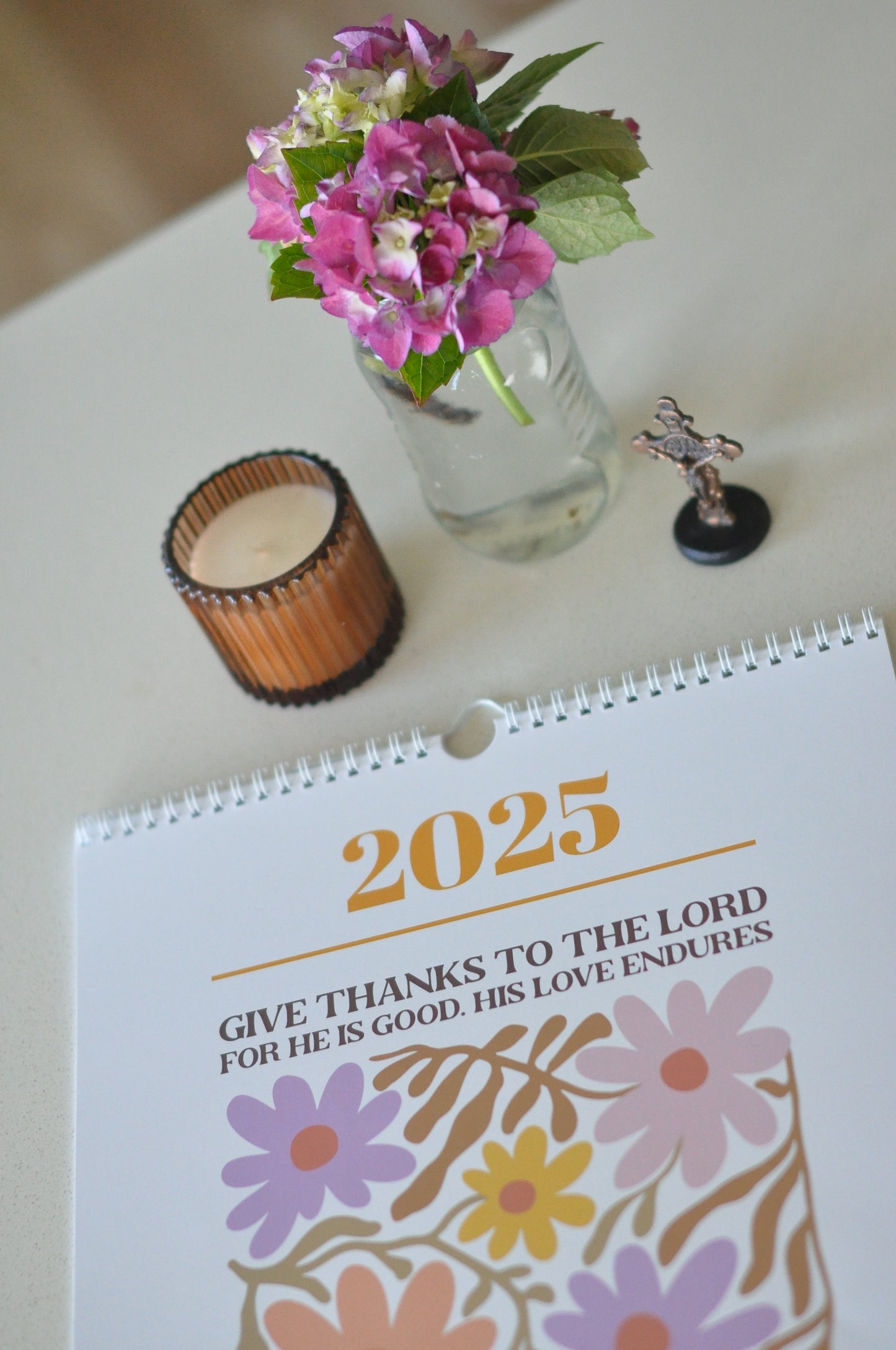 2025 Floral Boho Calendar | Inspirational Bible Verses