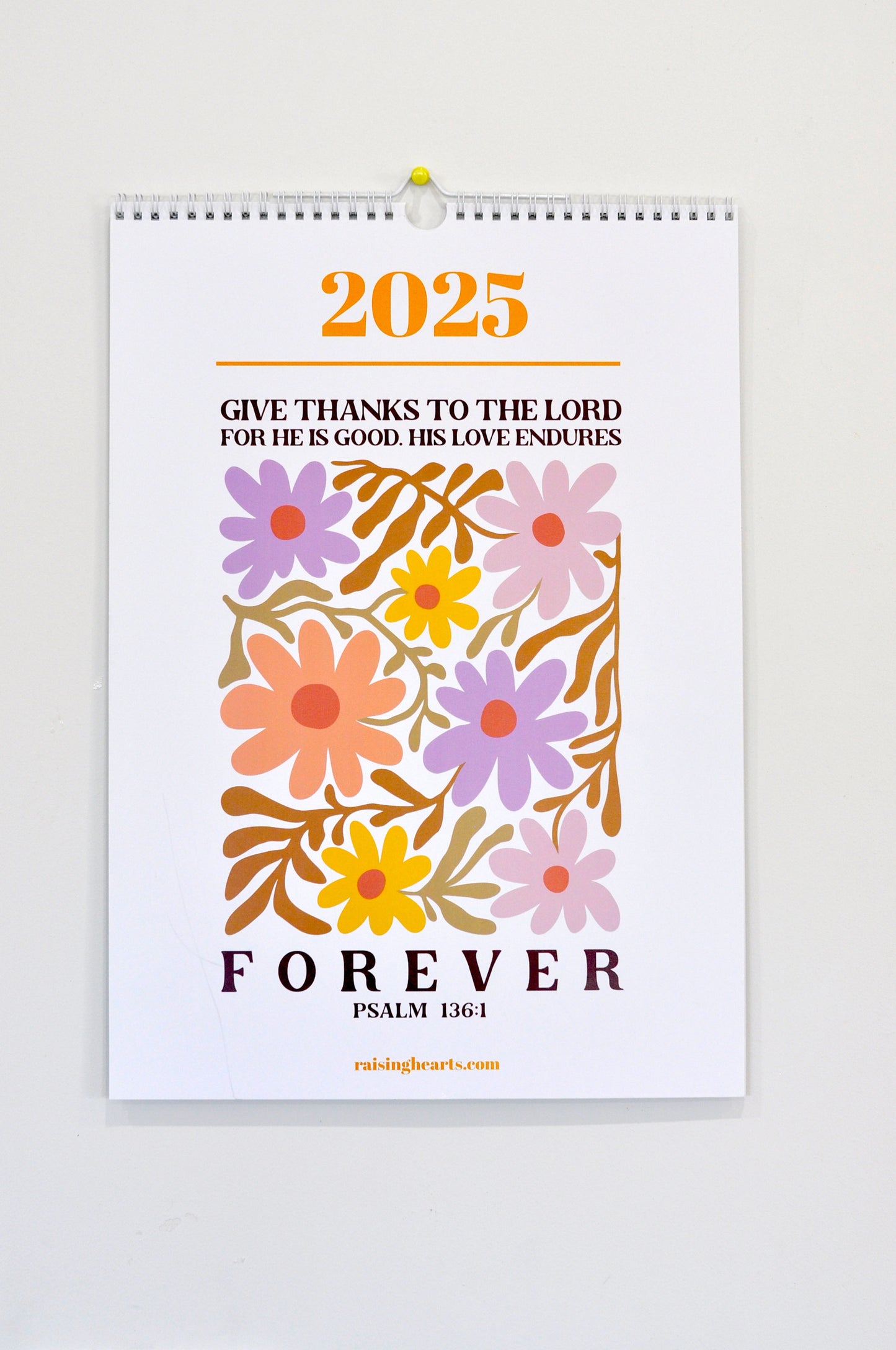 2025 Floral Boho Calendar | Inspirational Bible Verses