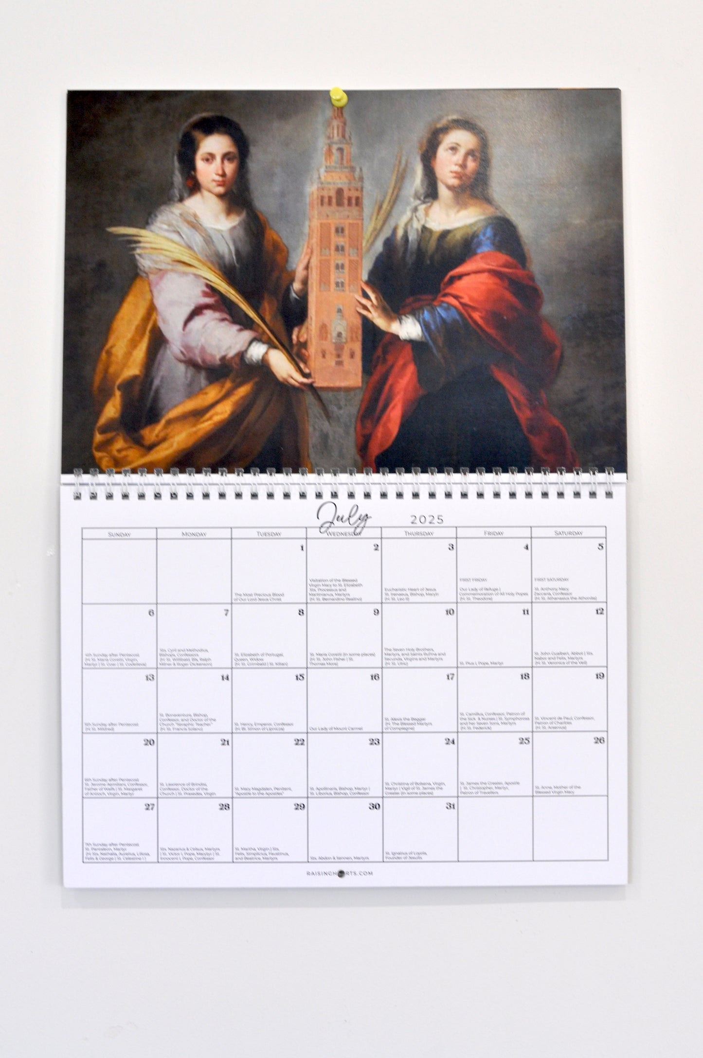 2025 Landscape Calendar – Feasts & Holy Days from the 1962 Latin Missal with Beautiful Religious Paintings