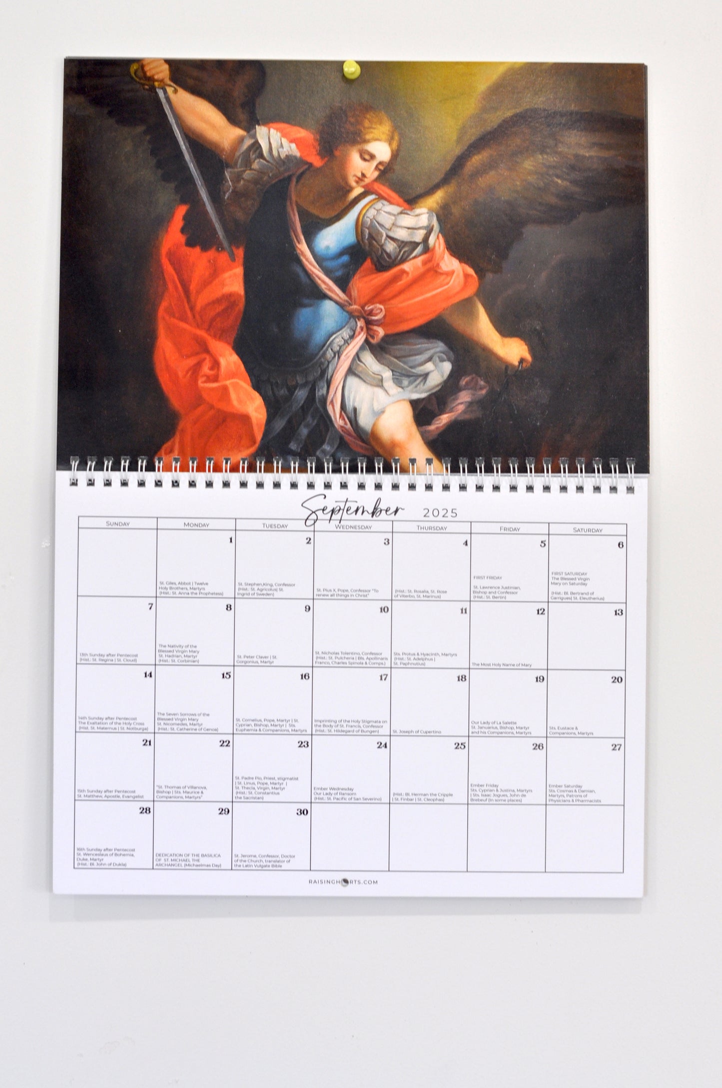 2025 Landscape Calendar – Feasts & Holy Days from the 1962 Latin Missal with Beautiful Religious Paintings