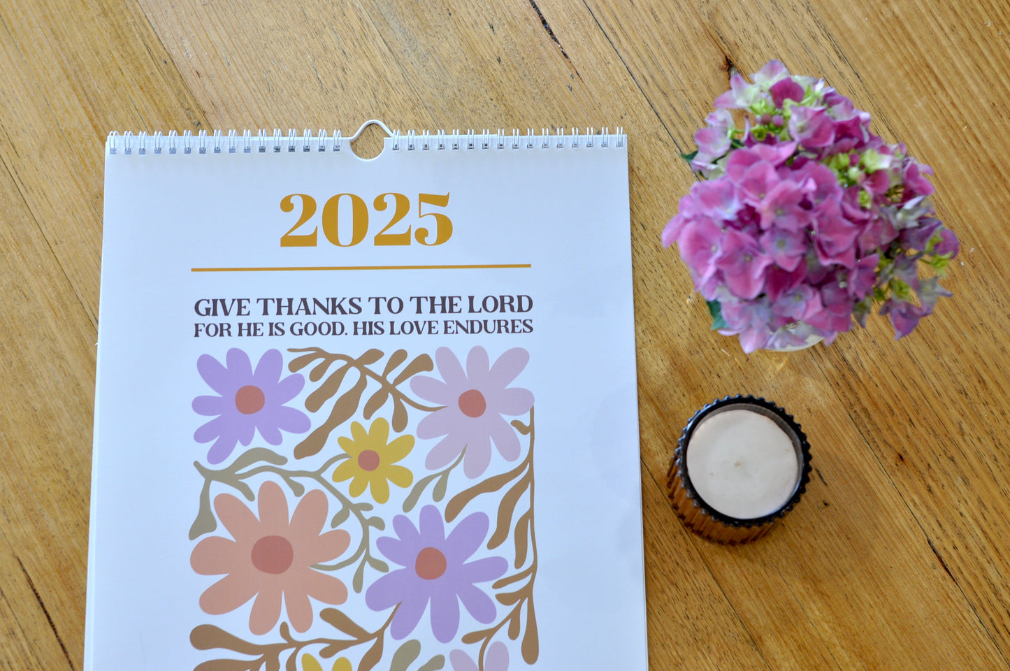 2025 Floral Boho Calendar | Inspirational Bible Verses